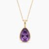 28. Pear-Cut Amethyst Solitaire Pendant-1
