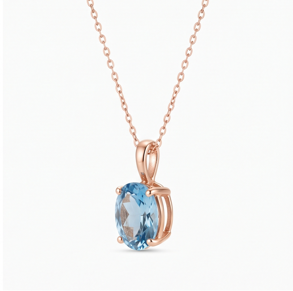 29. Oval-Cut Topaz Solitaire Pendant-2