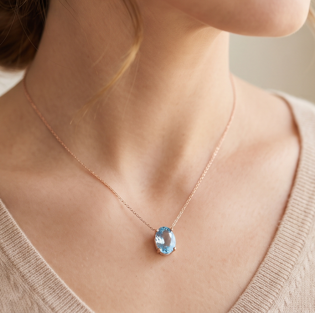29. Oval-Cut Topaz Solitaire Pendant-3