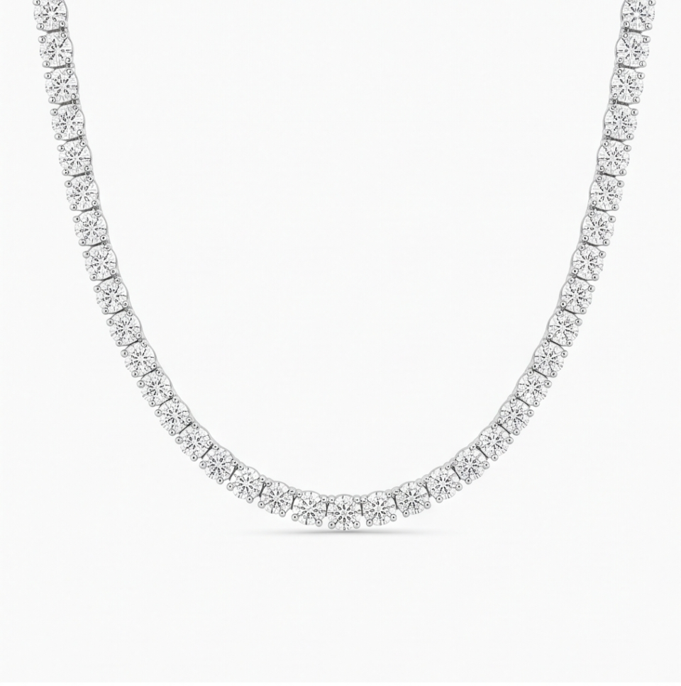 Classic Diamond Tennis Necklace