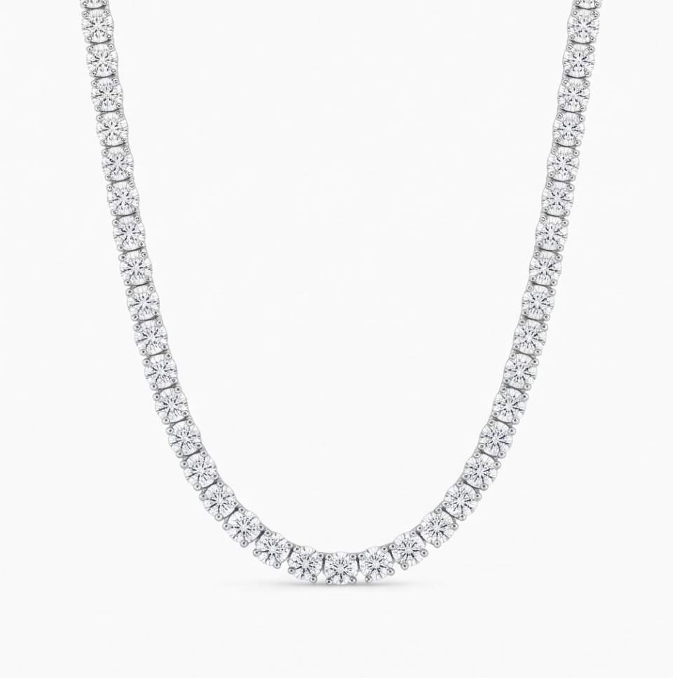 Lab-Grown Diamond Tennis Necklace