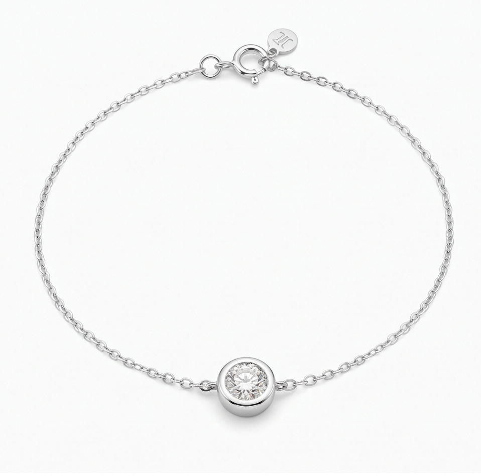 Solitaire Diamond Anklet
