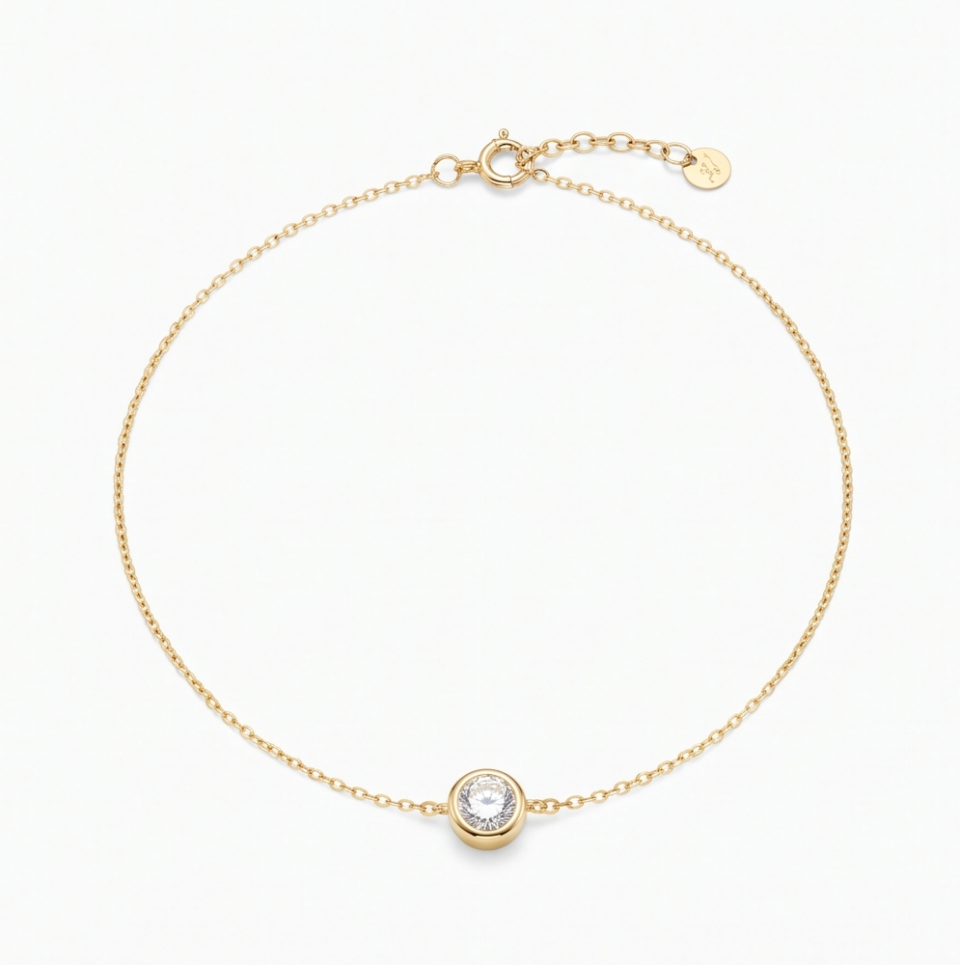 Dainty Diamond Anklet