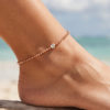 52. Rose Gold Beaded Anklet-3