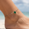 53. Emerald Drop Anklet-3