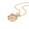 Cushion-Cut Morganite Solitaire Pendant-2