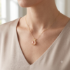 Cushion-Cut Morganite Solitaire Pendant-3
