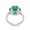 Emerald-Cut Cluster Engagement Ring-1