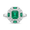 Emerald-Cut Cluster Engagement Ring-2