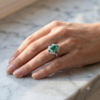 Emerald-Cut Cluster Engagement Ring-3