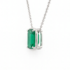 Emerald-Cut Emerald Solitaire Pendant-2
