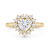 Heart-Cut Cluster Engagement Ring (RNG-HEA-006)-2