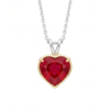 Heart-Cut Ruby Solitaire Pendant-1