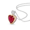 Heart-Cut Ruby Solitaire Pendant-2