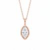 Marquise-Cut Diamond Solitaire Pendant-2