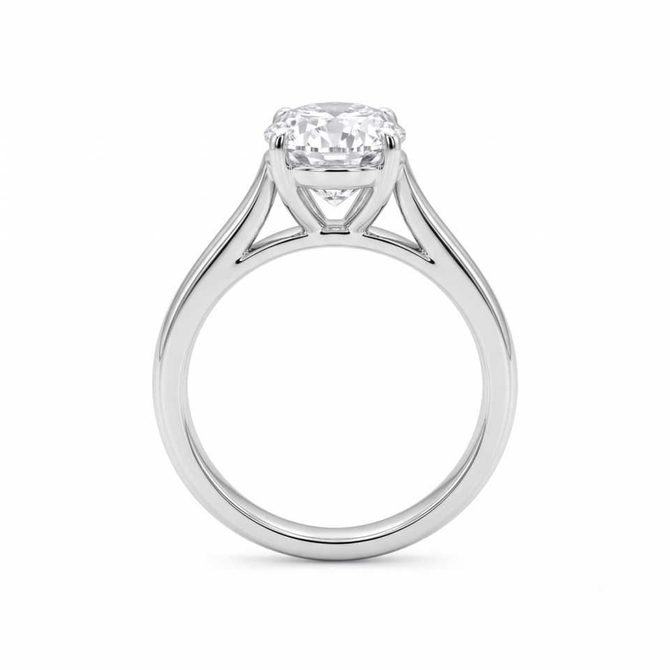 Oval-Cut Cathedral Engagement Ring