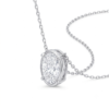 Oval-Cut Diamond Solitaire Pendant-2