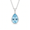 Pear-Cut Aquamarine Solitaire Pendant-1