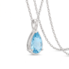 Pear-Cut Aquamarine Solitaire Pendant-2