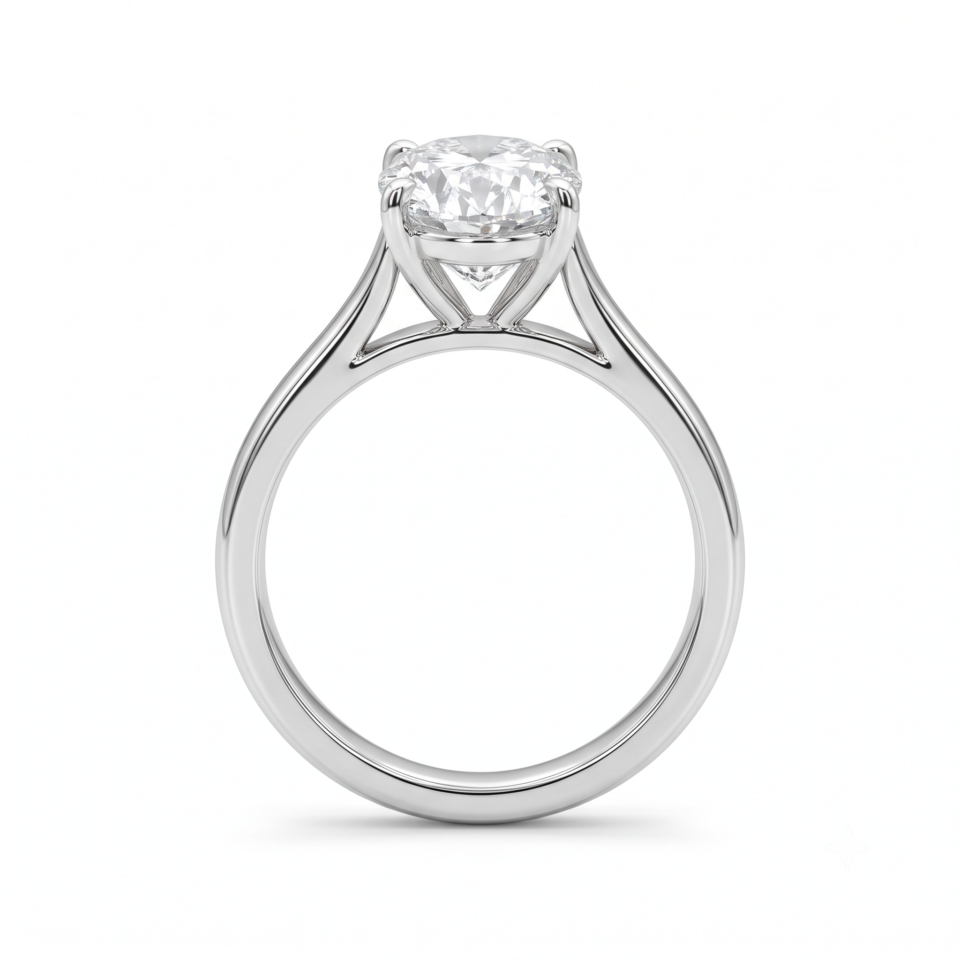 Pear-Cut Cathedral Engagement Ring